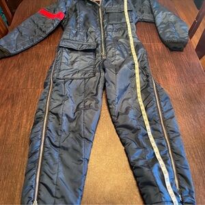 JCPenney Blue Snowsuit with Red Detail